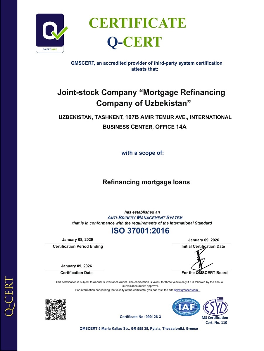 Sertifikat ISO 37001:2016
