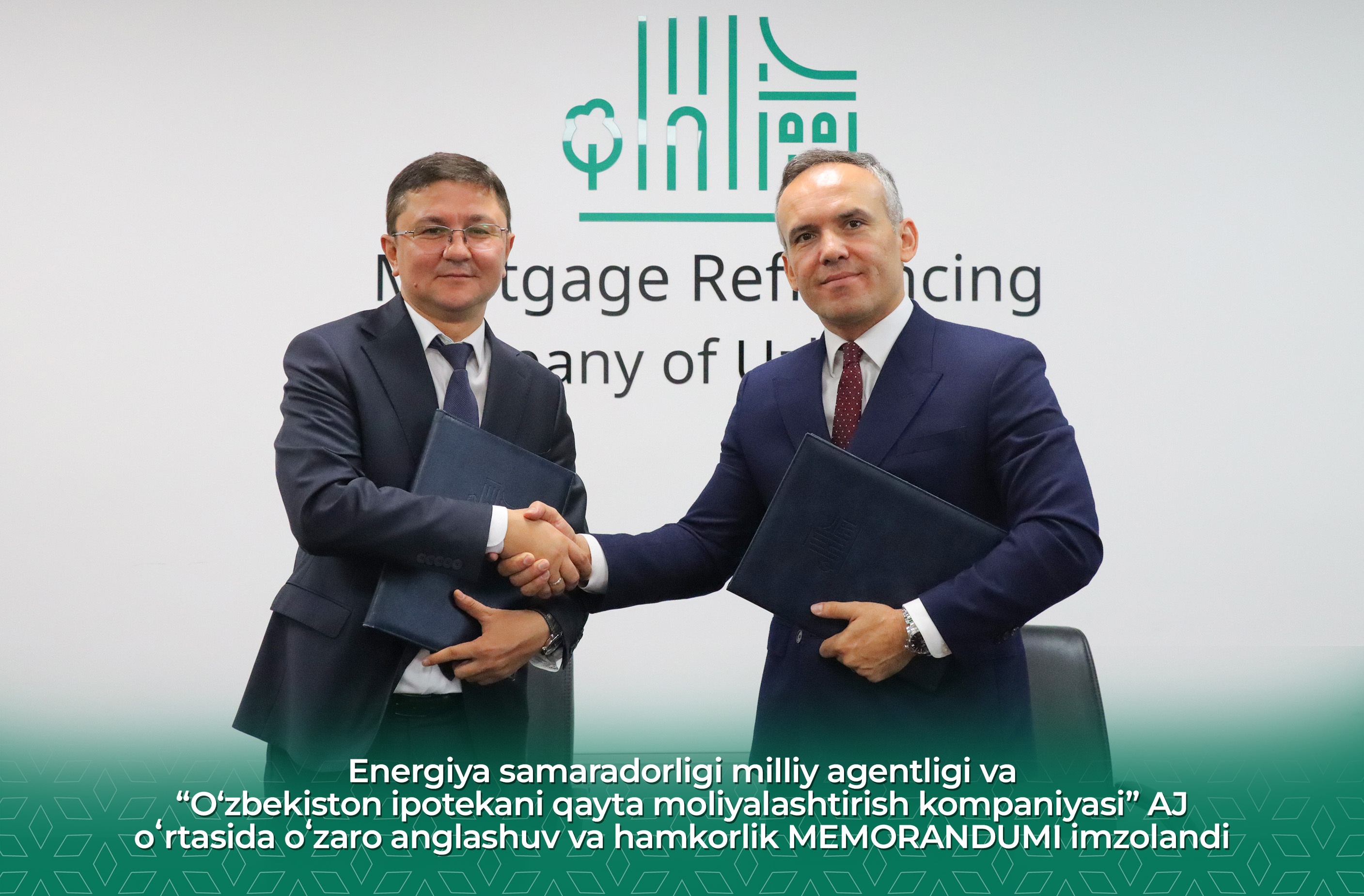 Energiya samaradorligini oshirish va “Yashil ta’mir” dasturini keng joriy etish bo‘yicha hamkorlik memorandumi imzolandi.